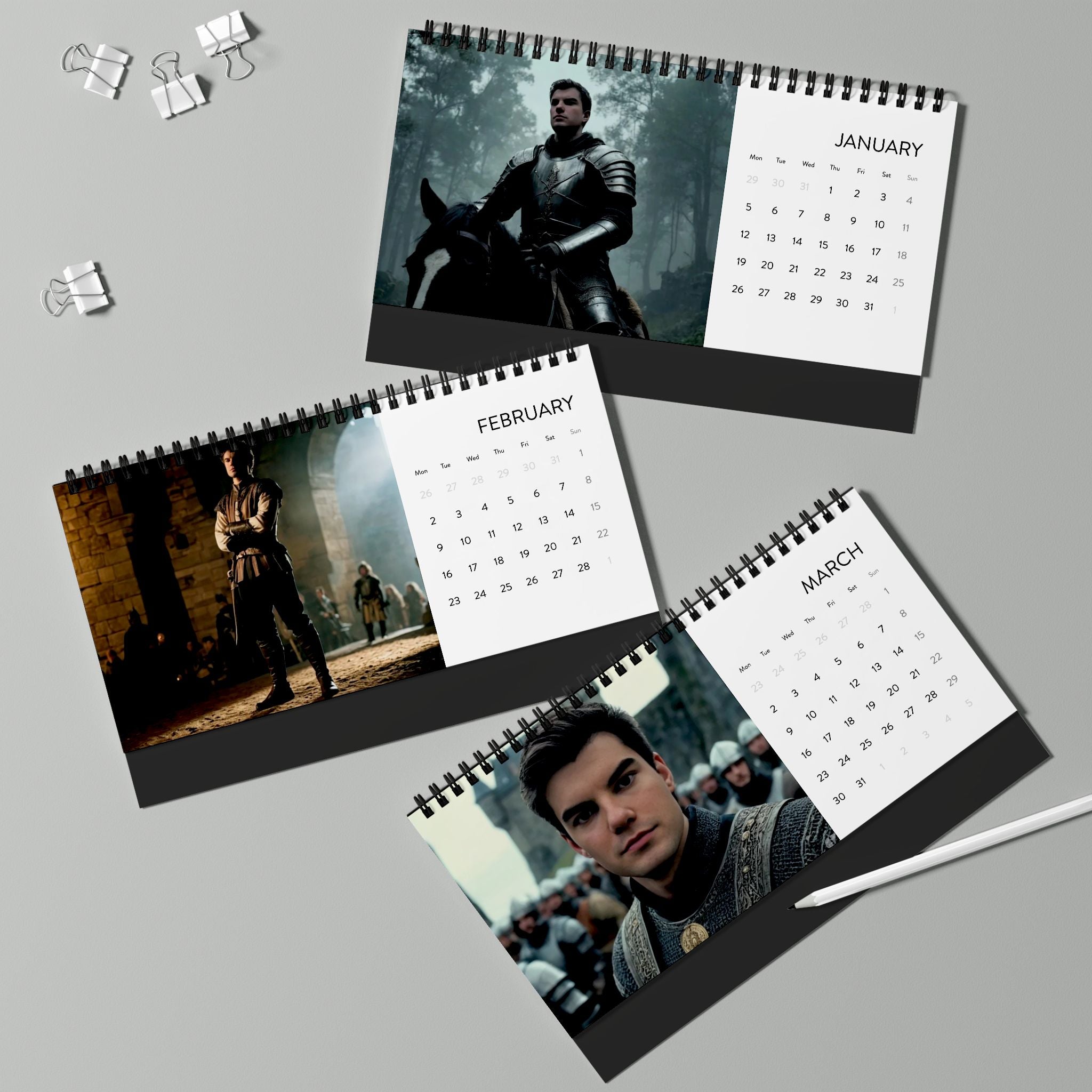 Themenkalender: Ritter (12 Motive)